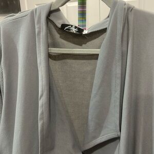 Gray long cardigan